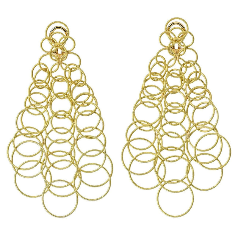 Buccellati Jewelry - Extra Large 18k Yellow Gold ’Hawaii’ Chandelier Earrings | Manfredi Jewels