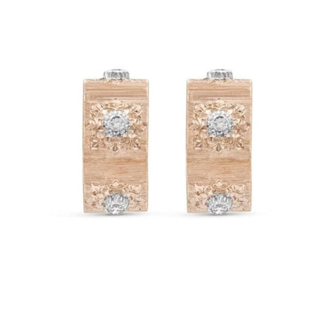 Macri Classica 18K Rose & White Gold Set With Diamonds Earrings