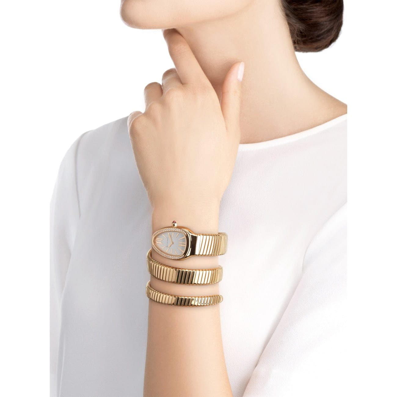 Bulgari serpenti watch sales gold