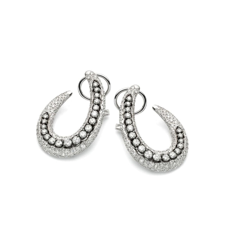 Casato Jewelry - 18kt white gold earrings with diamonds | Manfredi Jewels