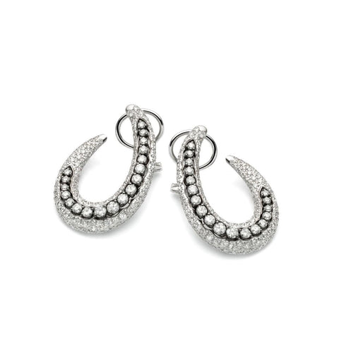 18kt white gold earrings with diamonds