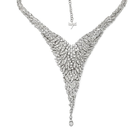 18kt white gold necklace with diamonds