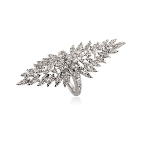 Casato Jewelry - 18kt white gold ring with diamonds | Manfredi Jewels