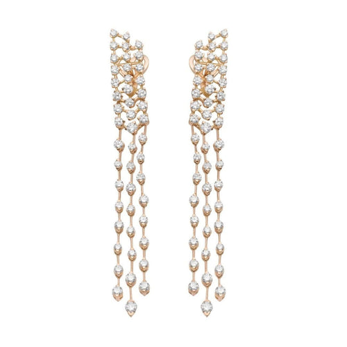 Casato Jewelry - Triple row diamond drop earrings | Manfredi Jewels