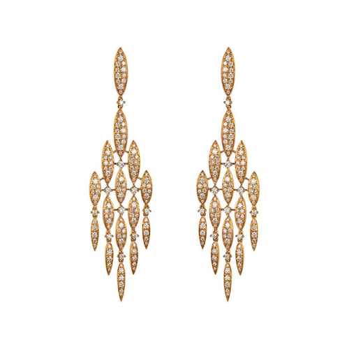 Casato Jewelry - Vie En Rose Dangling 4 rows Earrings | Manfredi Jewels