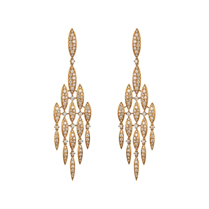 Casato Jewelry - Vie En Rose Dangling 4 rows Earrings | Manfredi Jewels