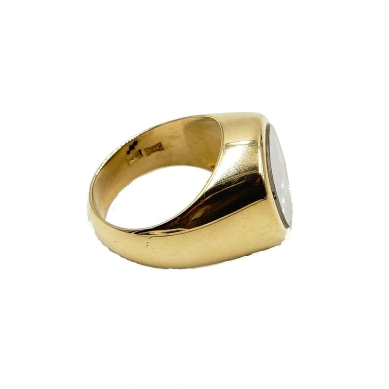 Chopard Estate Jewelry - 18k Yellow Gold Onyx Ring | Manfredi Jewels