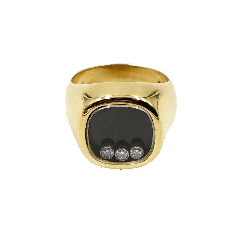 Chopard Estate Jewelry - 18k Yellow Gold Onyx Ring | Manfredi Jewels