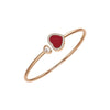 Chopard Jewelry - HAPPY HEARTS BANGLE ETHICAL ROSE GOLD DIAMONDS RED STONE | Manfredi Jewels