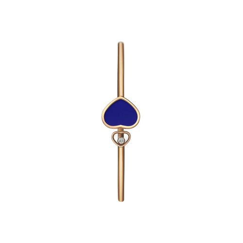 Chopard Jewelry - HAPPY HEARTS BANGLE ROSE GOLD DIAMOND BLUE STONE | Manfredi Jewels