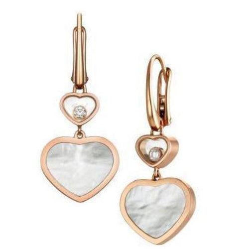 Chopard Jewelry - HAPPY HEARTS MOTHER OF PEARL DROP EARRINGS | Manfredi Jewels