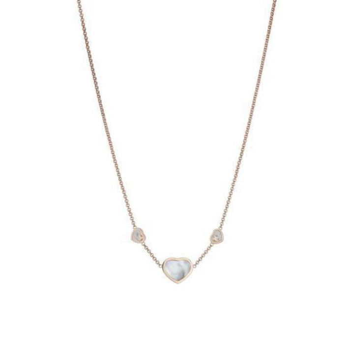 Chopard Jewelry - HAPPY HEARTS NECKLACE ROSE GOLD DIAMONDS MOTHER-OF-PEARL | Manfredi Jewels