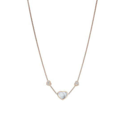 Chopard Jewelry - HAPPY HEARTS NECKLACE ROSE GOLD DIAMONDS MOTHER - OF - PEARL | Manfredi Jewels