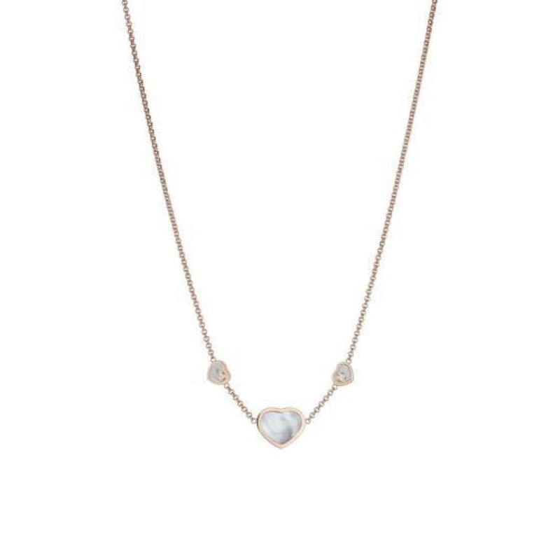 Chopard Jewelry - HAPPY HEARTS NECKLACE ROSE GOLD DIAMONDS MOTHER - OF - PEARL | Manfredi Jewels