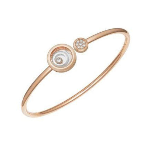 HAPPY SPIRIT BANGLE, ROSE GOLD, WHITE GOLD, DIAMONDS