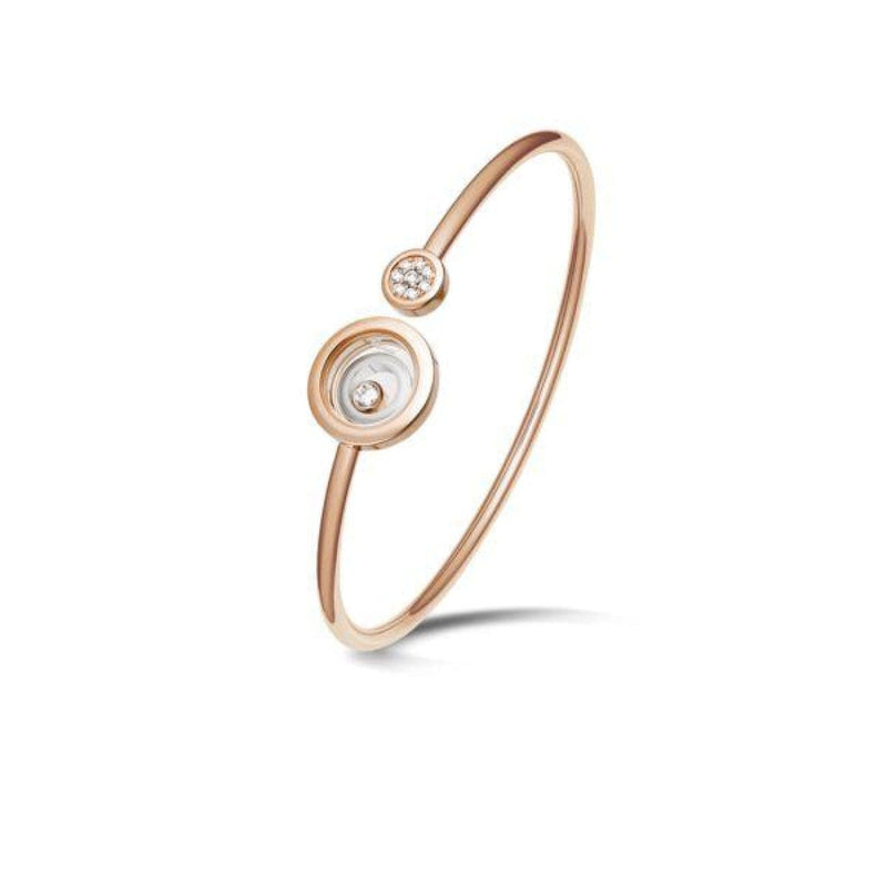 Chopard Jewelry - HAPPY SPIRIT BANGLE ROSE GOLD WHITE DIAMONDS | Manfredi Jewels