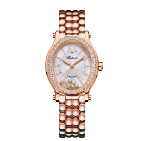 Happy Sport Oval 18K Rose Gold And Diamonds