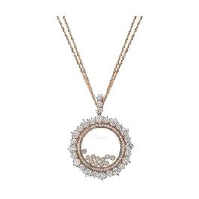 Chopard Jewelry - ROSE GOLD PENDANT HAPPY DIAMONDS WITH CHAIN | Manfredi Jewels