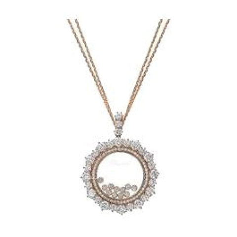 ROSE GOLD PENDANT HAPPY DIAMONDS WITH CHAIN