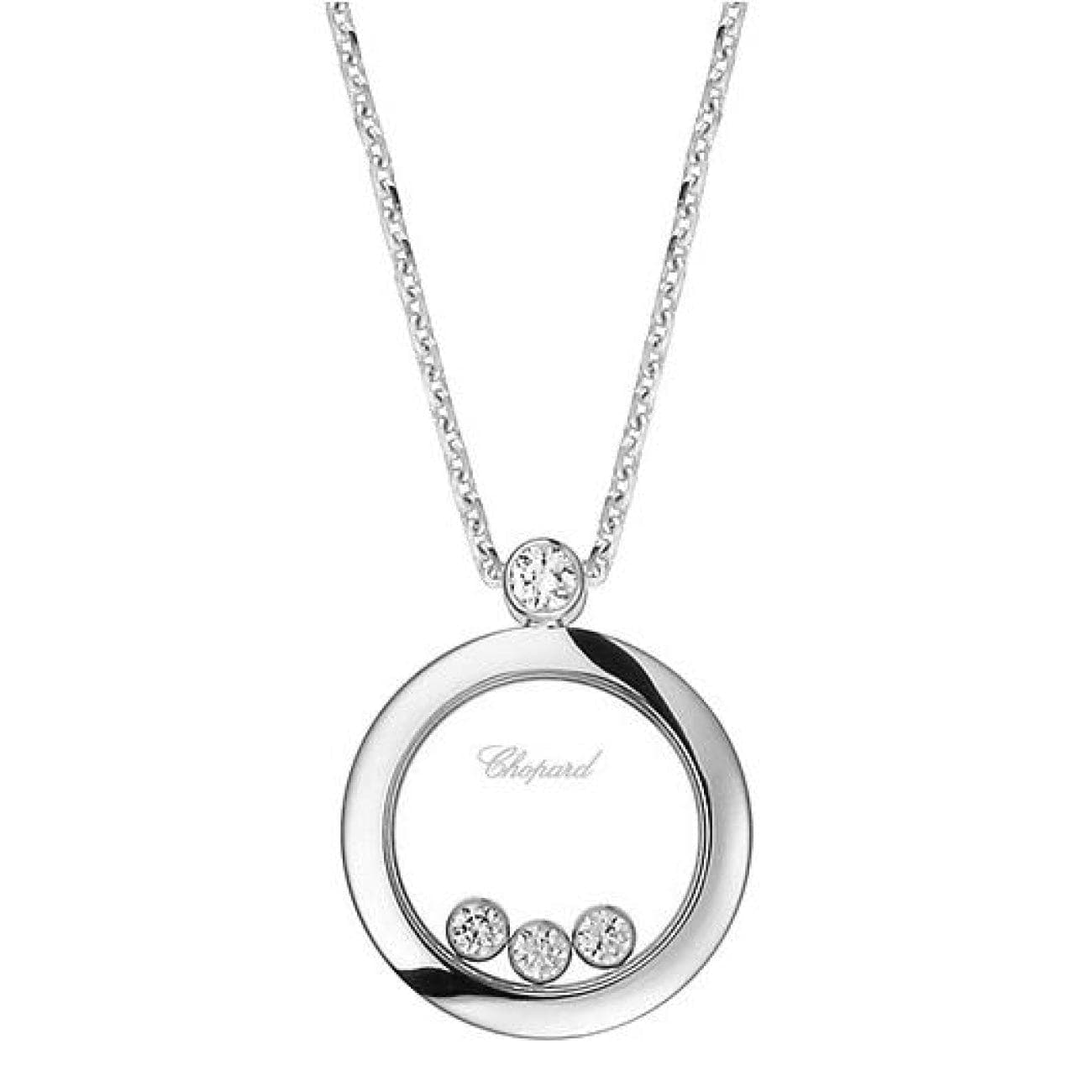 Sold at Auction: Chopard 3.00ctw Diamond and 18K Happy Diamond Necklace