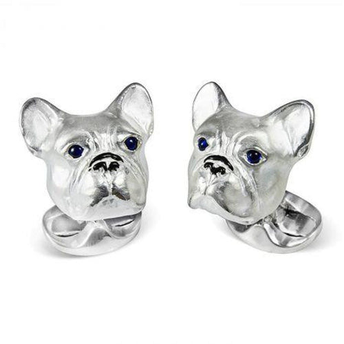Deakin & Francis Accessories - Sterling Silver French Bulldog Cufflinks | Manfredi Jewels