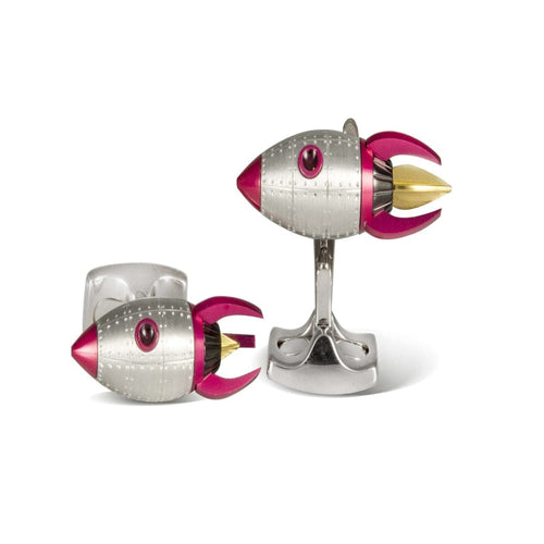 Deakin & Francis Accessories - STERLING SILVER METAL ROCKET SHIP CUFF LINKS | Manfredi Jewels