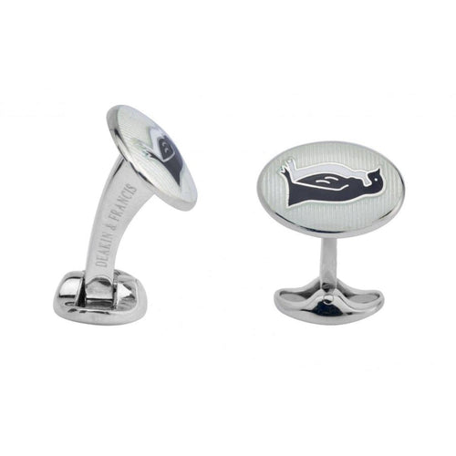 Deakin & Francis Accessories - Sterling Silver Penguin Enamel Cufflinks | Manfredi Jewels