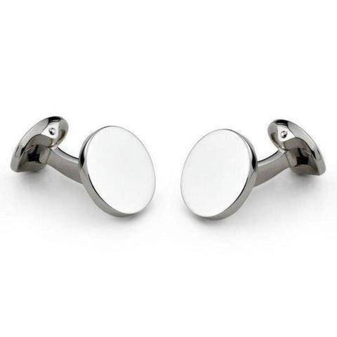 Sterling Silver Round Cufflinks