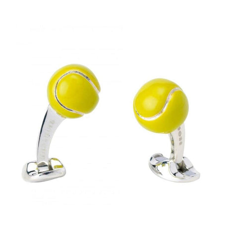 Sterling Silver Tennis Ball Cufflinks