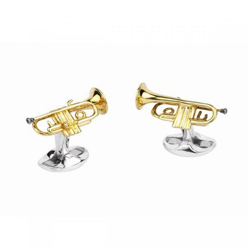 Deakin & Francis Accessories - Sterling Silver Trumpet Cufflinks | Manfredi Jewels