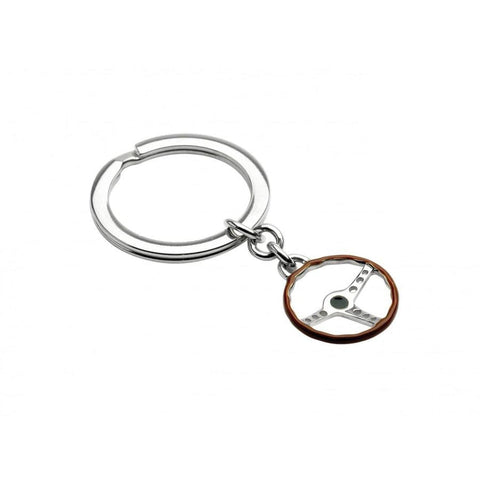 Sterling Silver Vintage Steering Wheel Key Ring