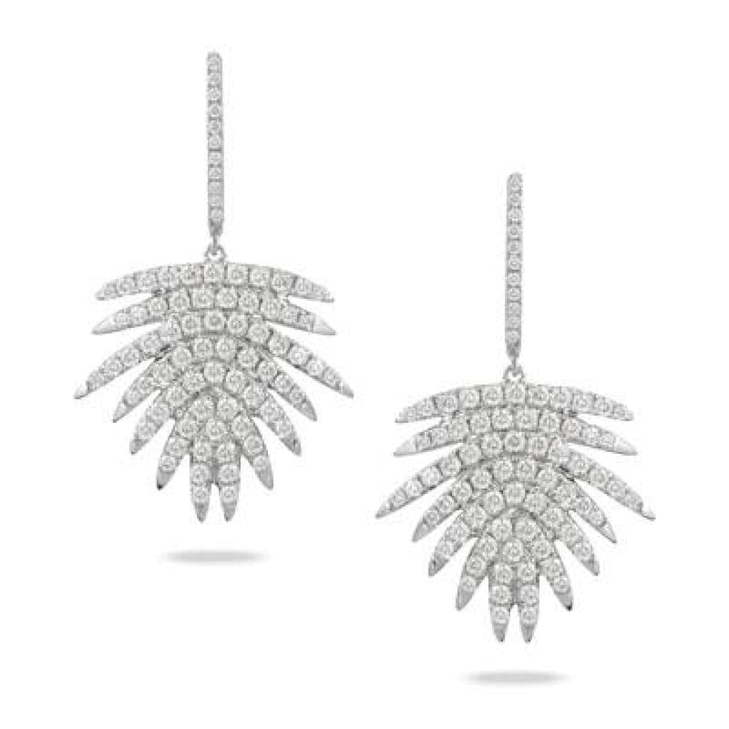Doves Jewelry - 18K WHITE GOLD DIAMOND EARRING | Manfredi Jewels