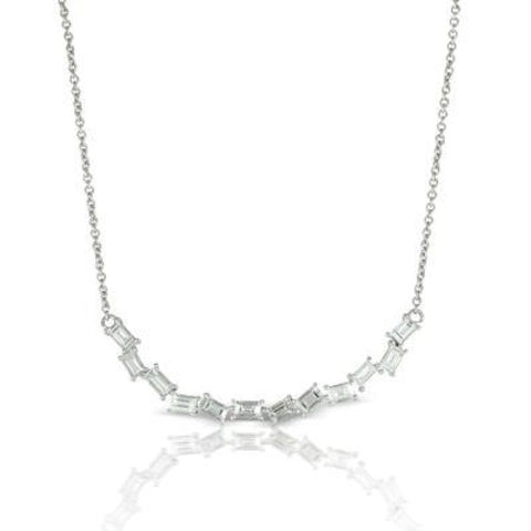 18K WHITE GOLD DIAMOND NECKLACE
