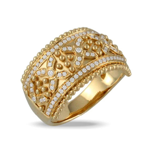 Byzantine 18K Yellow Gold Diamond Ring