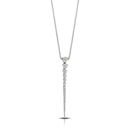Doves Jewelry - Diamond Pendant 0.48 Carats 18k White Gold | Manfredi Jewels