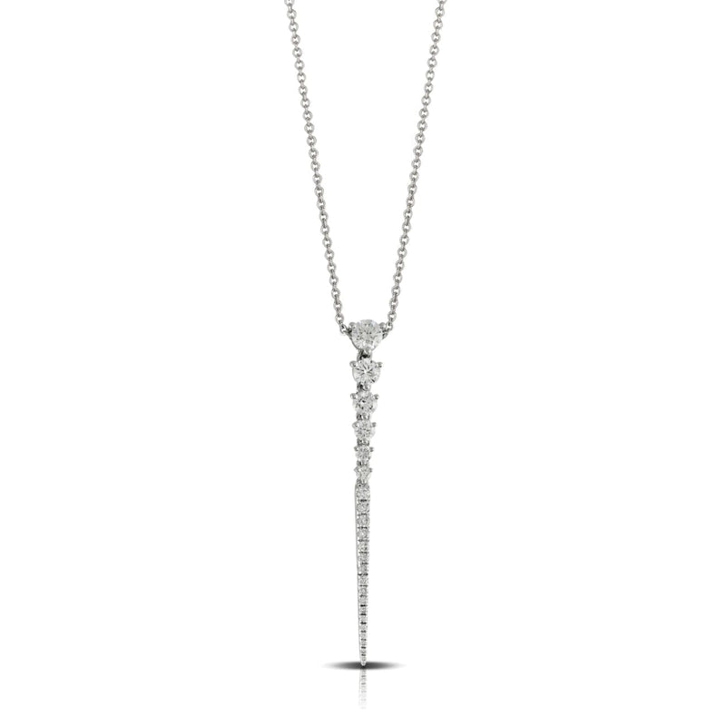 Doves Jewelry - Diamond Pendant 0.48 Carats 18k White Gold | Manfredi Jewels