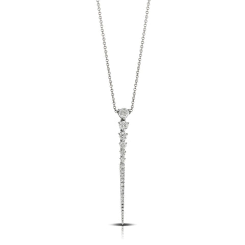 Doves Diamond Pendant 0.48 Carats 18k White Gold
