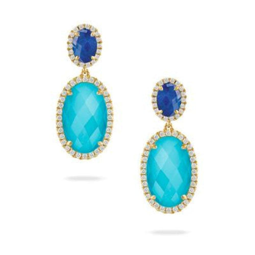 Doves Jewelry - ST. BARTHS 18K YELLOW GOLD DIAMOND EARRING | Manfredi Jewels