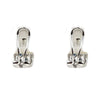 Estate Jewelry - 14K White Gold Diamond and Blue Topaz Hoop Earrings | Manfredi Jewels