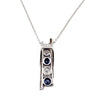 Estate Jewelry - 14K White Gold Diamond and Sapphire Necklace | Manfredi Jewels