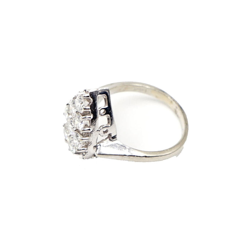 Estate Jewelry - 14K White Gold Diamond Pear Shape Ring | Manfredi Jewels