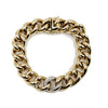 Estate Jewelry Estate Jewelry - 14K YELLOW GOLD CURB CHAIN DIAMOND BRACELET | Manfredi Jewels