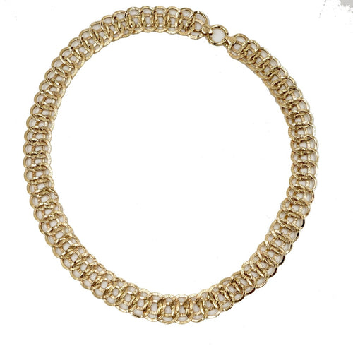 Estate Jewelry - 14K Yellow Gold Link Necklace | Manfredi Jewels