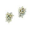Estate Jewelry - 14K Yellow Gold Multicolor Cultured Pearls cluster Non pierced earrings | Manfredi Jewels