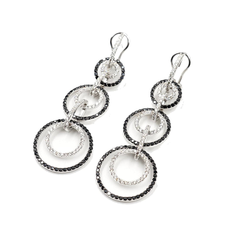 Estate Jewelry - 18K White Gold Art Deco Drop Earrings | Manfredi Jewels