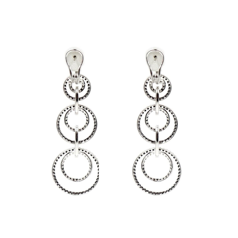 Estate Jewelry - 18K White Gold Art Deco Drop Earrings | Manfredi Jewels