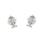 Estate Jewelry - 18K White Gold Diamond cluster Earrings | Manfredi Jewels