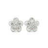 Estate Jewelry - 18k White Gold Diamond Cluster Earrings | Manfredi Jewels