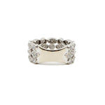 Estate Jewelry - 18K White Gold Diamond Flex Ring | Manfredi Jewels