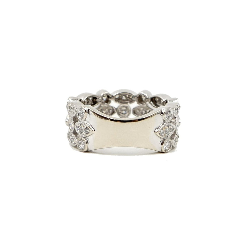 Estate Jewelry Estate Jewelry - 18K White Gold Diamond Flex Ring | Manfredi Jewels